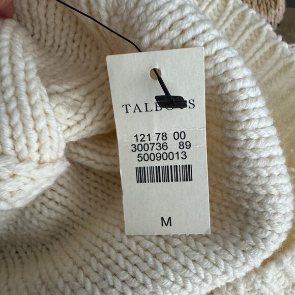 Talbots Turtleneck Sweater Medium Fair Isle Snowflake Cotton Blend NWT FS-1269 - Picture 8 of 10